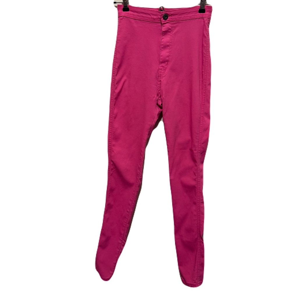 JC & JQ Pink Stretch Skinny Jeans Junior Size Medium Barbiecore Statement Preppy